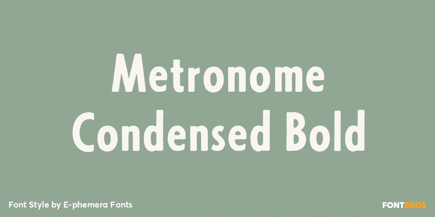 Metronome Condensed Bold Font Poster #1