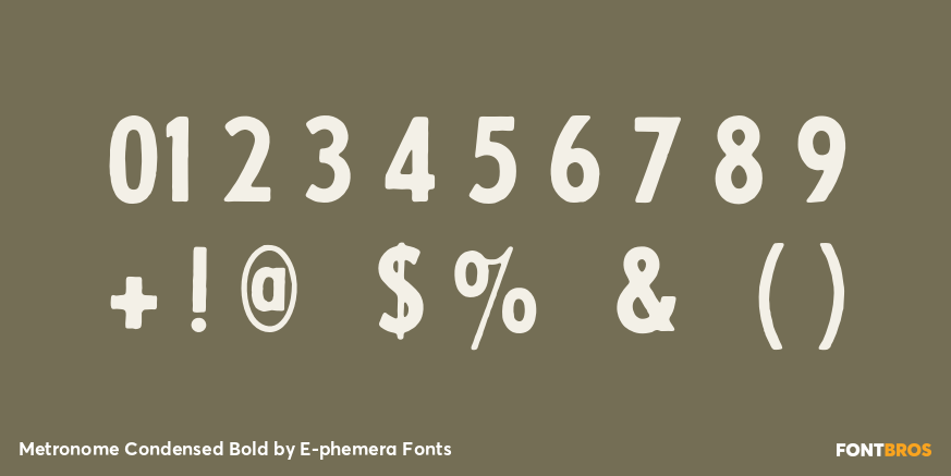 Metronome Condensed Bold Font Poster #1