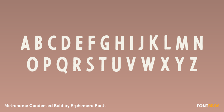 Metronome Condensed Bold Font Poster #2