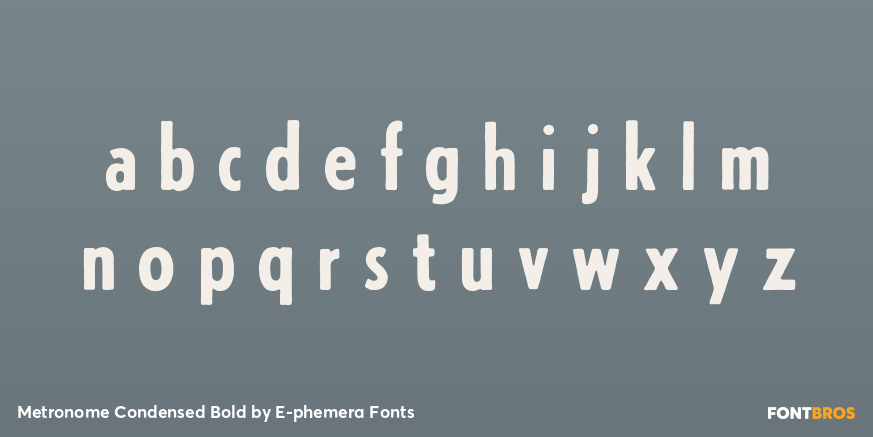 Metronome Condensed Bold Font Poster #3