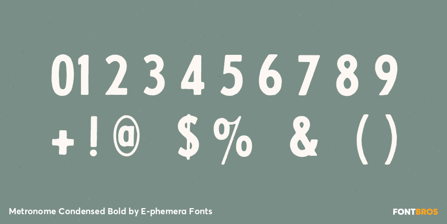 Metronome Condensed Bold Font Poster #4
