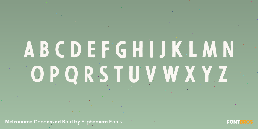 Metronome Condensed Bold Font Poster #1