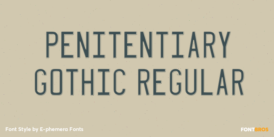 Penitentiary Gothic Regular Poster