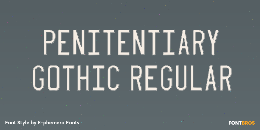 Penitentiary Gothic Regular Poster