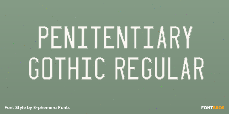 Penitentiary Gothic Regular Poster