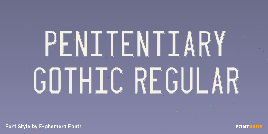 Penitentiary Gothic Regular Poster