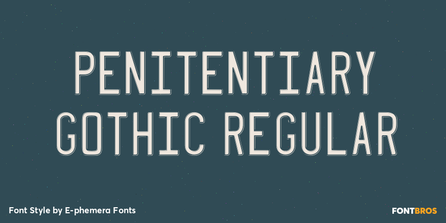 Penitentiary Gothic Regular Poster