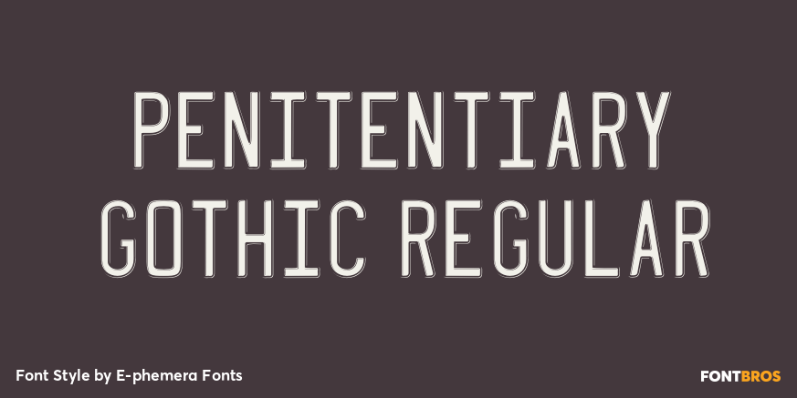 Penitentiary Gothic Regular Poster
