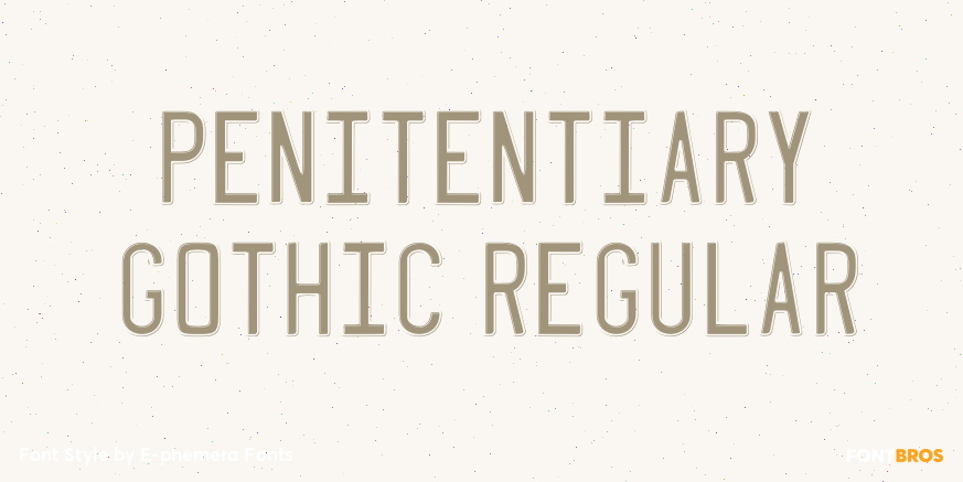 Penitentiary Gothic Regular Poster