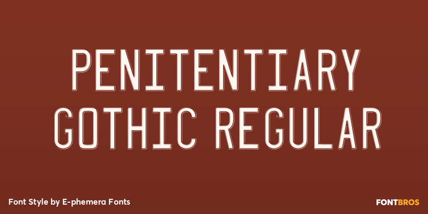 Penitentiary Gothic Regular Poster