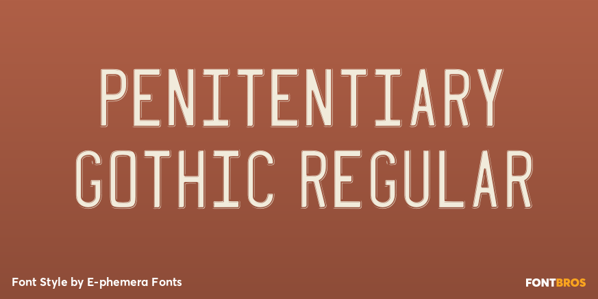 Penitentiary Gothic Regular Poster