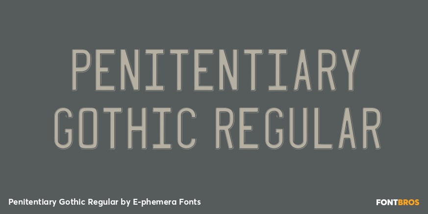 Penitentiary Gothic Regular Poster