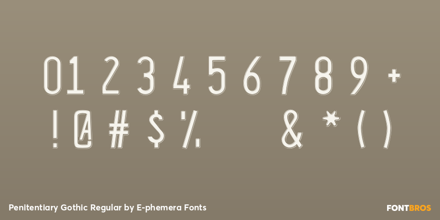 Penitentiary Gothic Regular Font Poster #4