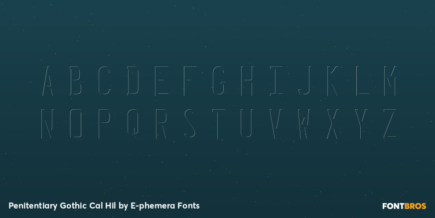 Penitentiary Gothic Cal Hil Font Poster #2