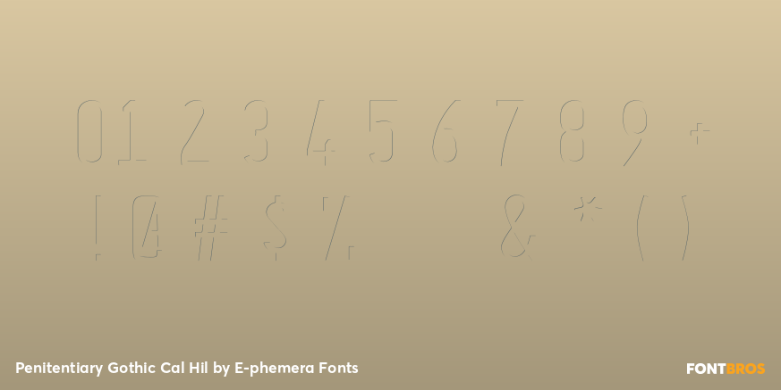 Penitentiary Gothic Cal Hil Font Poster #4