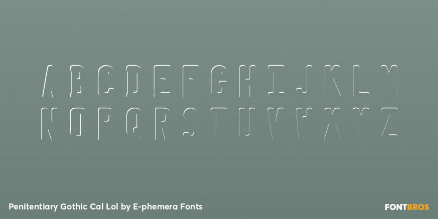Penitentiary Gothic Cal Lol Font Poster #2