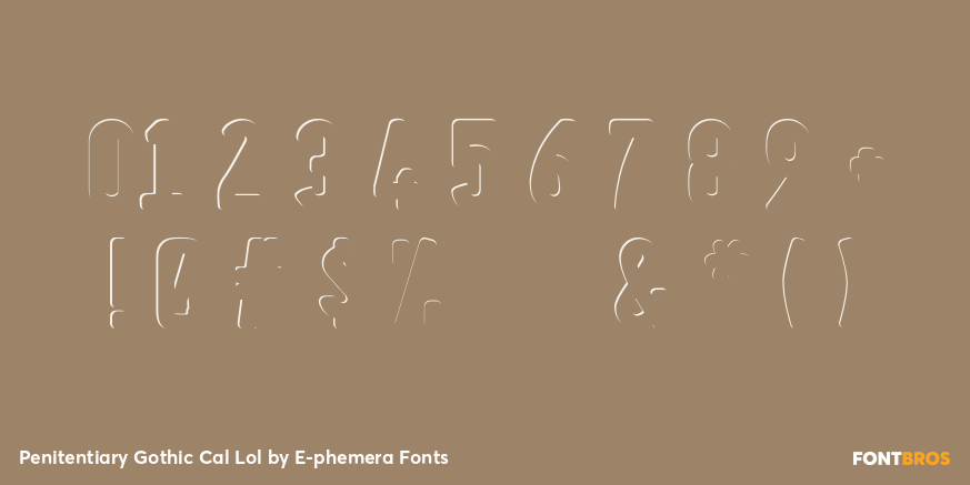 Penitentiary Gothic Cal Lol Font Poster #4