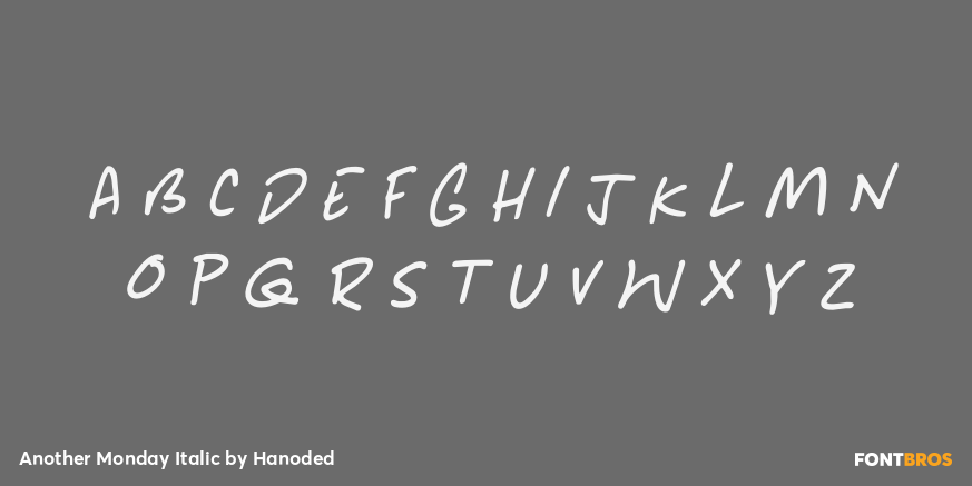 Another Monday Italic Font Poster #2