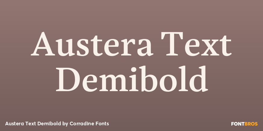 Austera Text Demibold Font Poster #1