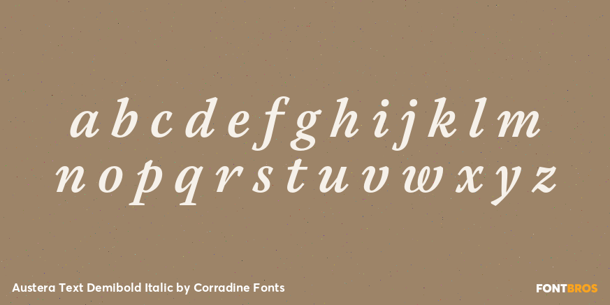 Austera Text Demibold Italic Font Poster #3