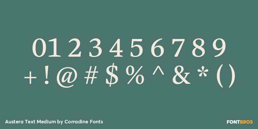 Austera Text Medium Font Poster #1