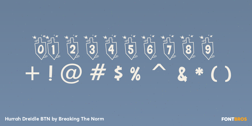 Hurrah Dreidle BTN Font Poster #1