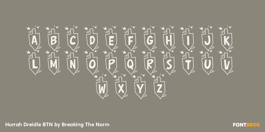 Hurrah Dreidle BTN Font Poster #2