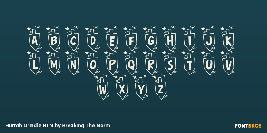 Hurrah Dreidle BTN Font Poster #1