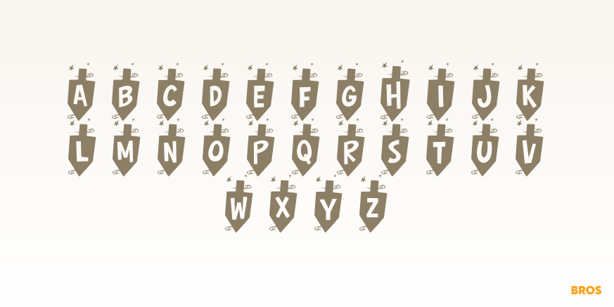 Hurrah Dreidle BTN Font Poster #1
