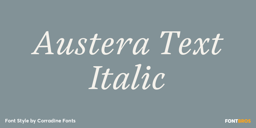 Austera Text Italic Poster