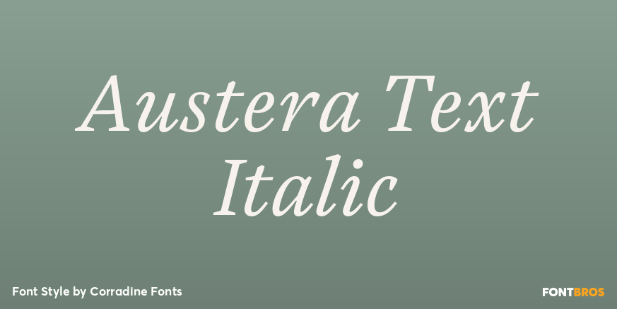 Austera Text Italic Poster