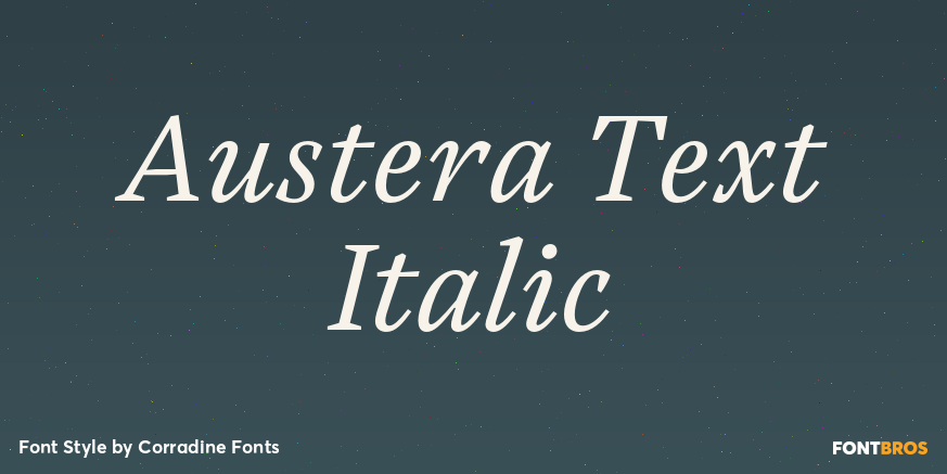 Austera Text Italic Poster