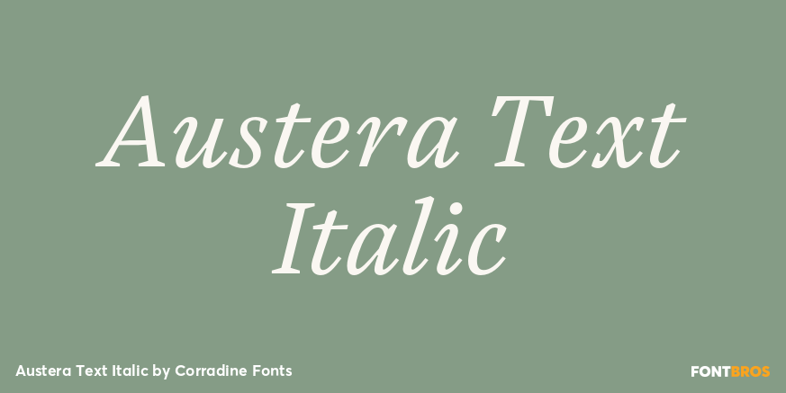 Austera Text Italic Poster