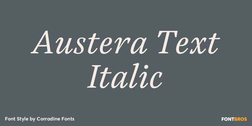 Austera Text Italic Poster