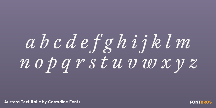 Austera Text Italic Font Poster #3
