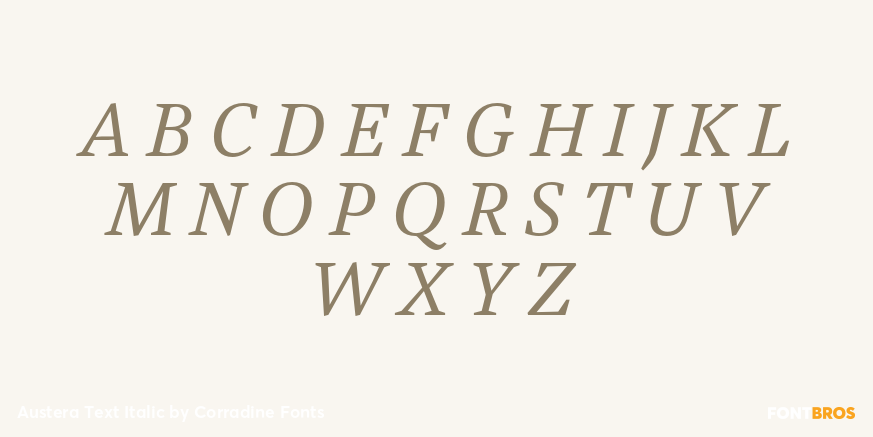Austera Text Italic Font Poster #1