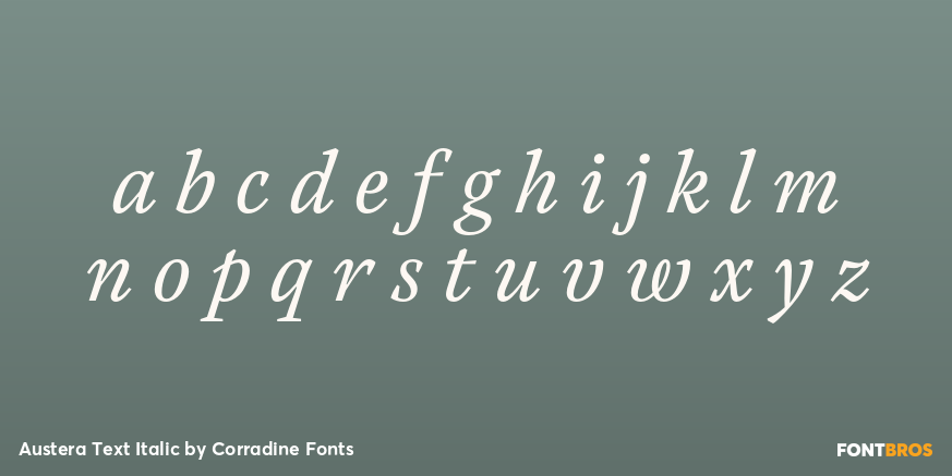 Austera Text Italic Font Poster #1