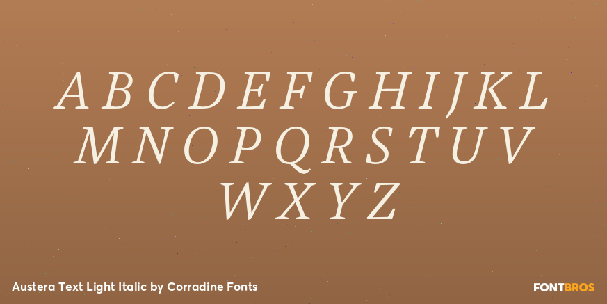 Austera Text Light Italic Font Poster #2