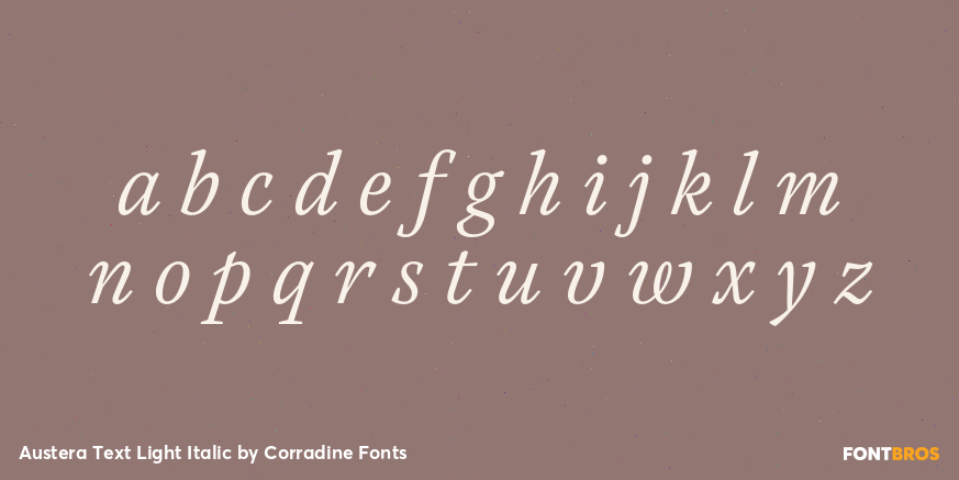 Austera Text Light Italic Font Poster #3