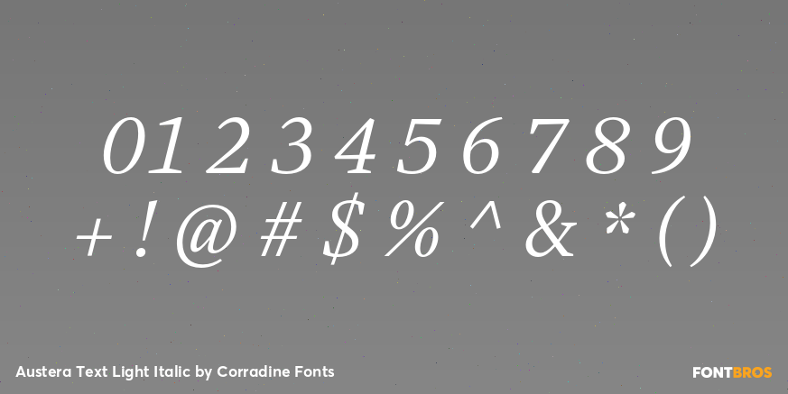 Austera Text Light Italic Font Poster #4
