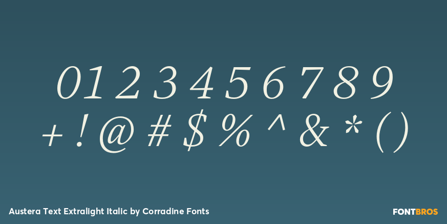 Austera Text Extralight Italic Font Poster #4