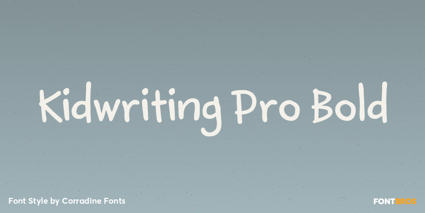 Kidwriting Pro Bold Poster