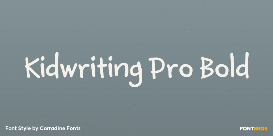 Kidwriting Pro Bold Poster