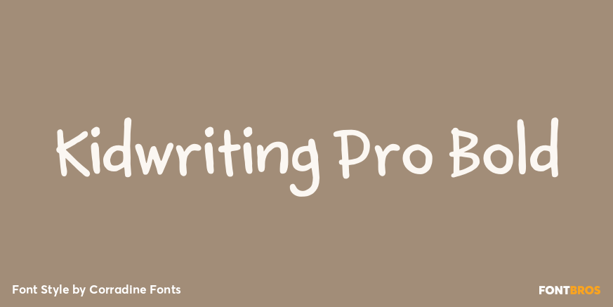 Kidwriting Pro Bold Poster