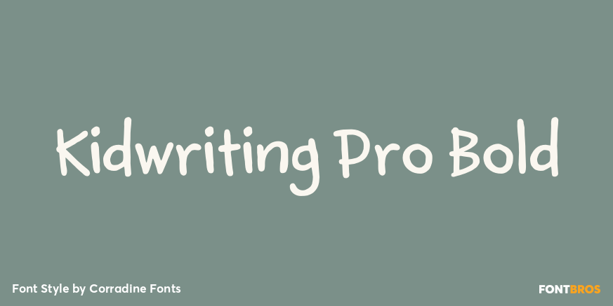 Kidwriting Pro Bold Poster