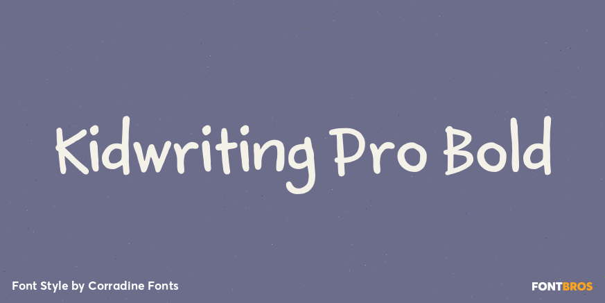 Kidwriting Pro Bold Poster