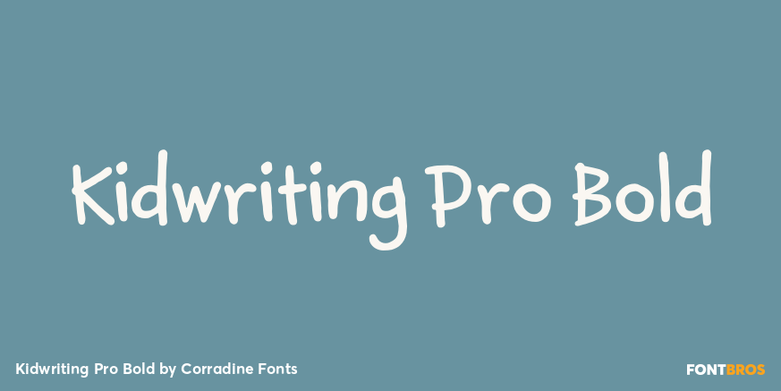 Kidwriting Pro Bold Poster