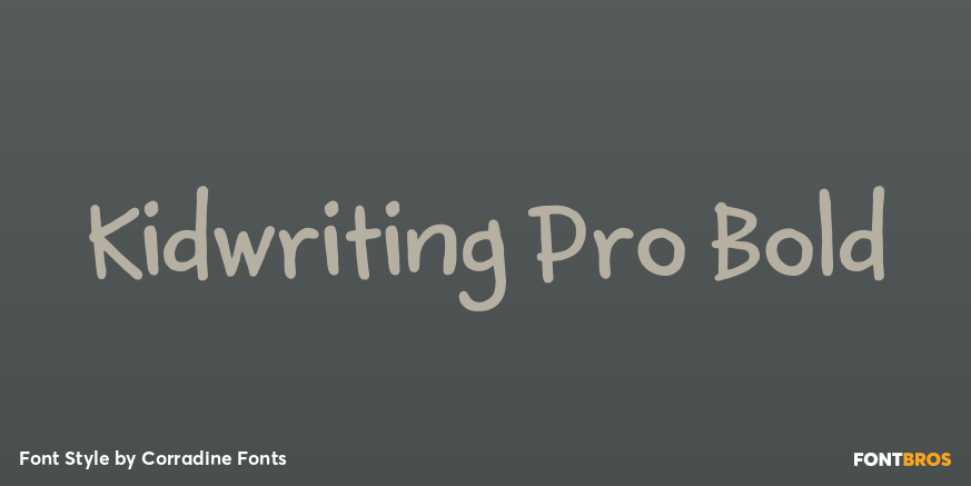 Kidwriting Pro Bold Poster