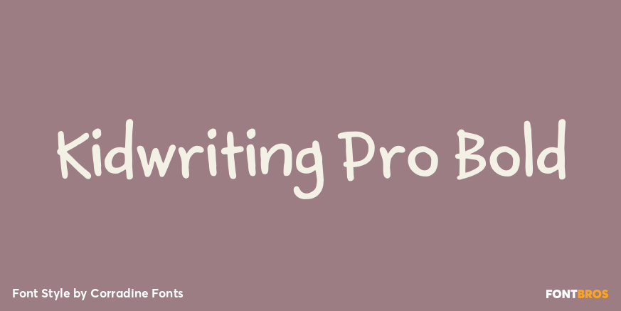 Kidwriting Pro Bold Poster