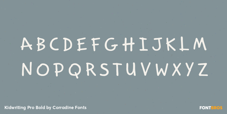 Kidwriting Pro Bold Font Poster #2